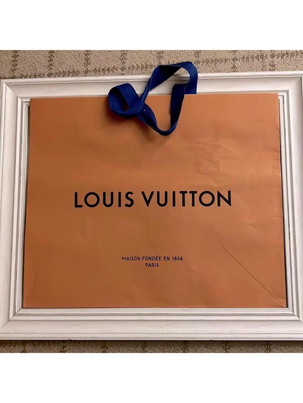 Louis Vuitton large shopping bag w Navy Ribbon Handles